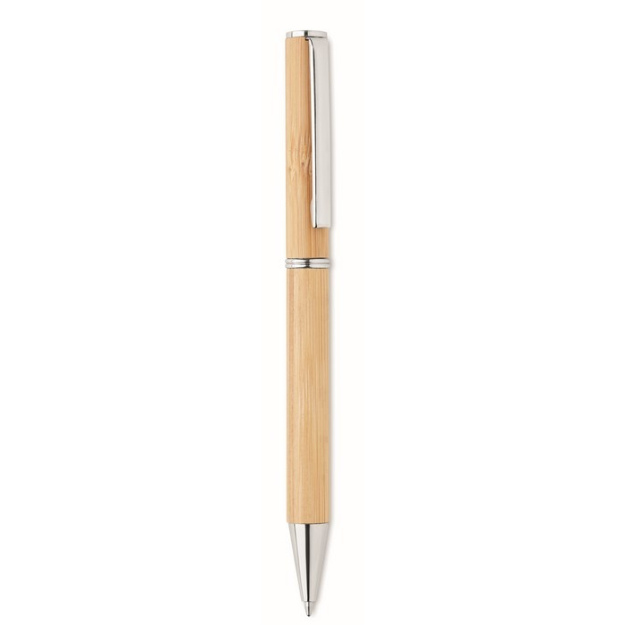 Stylo en bambou avec détails en métal