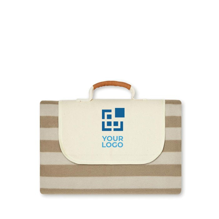 Couverture publicitaire en peluche 150x200 cm avec zone d'impression