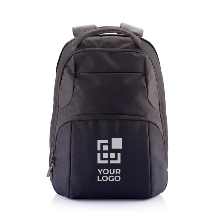 Sac à dos pour ordinateur en polyester avec zone d'impression