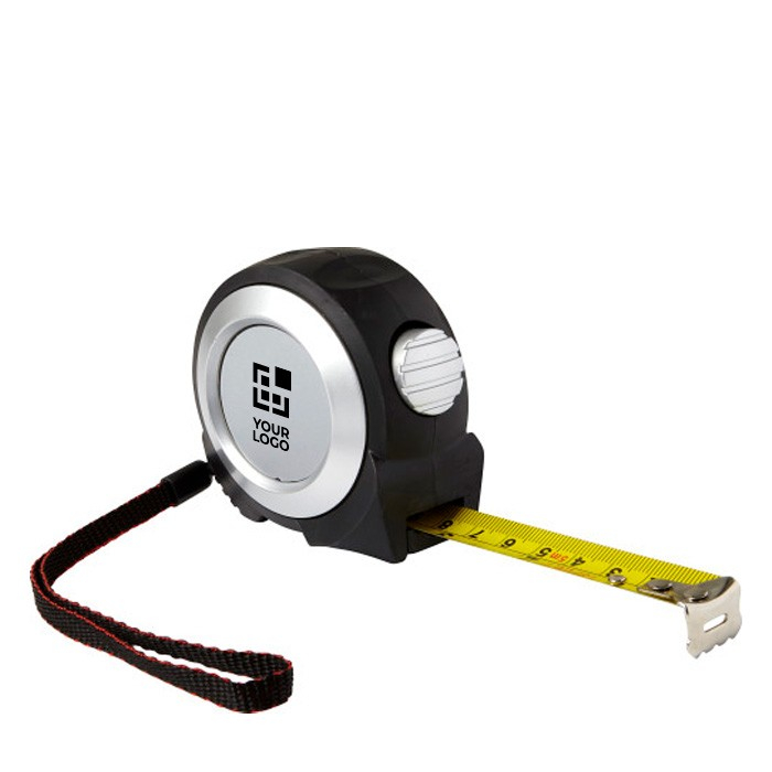 Mètre ruban en plastique avec clip ceinture et dragonne 5M
