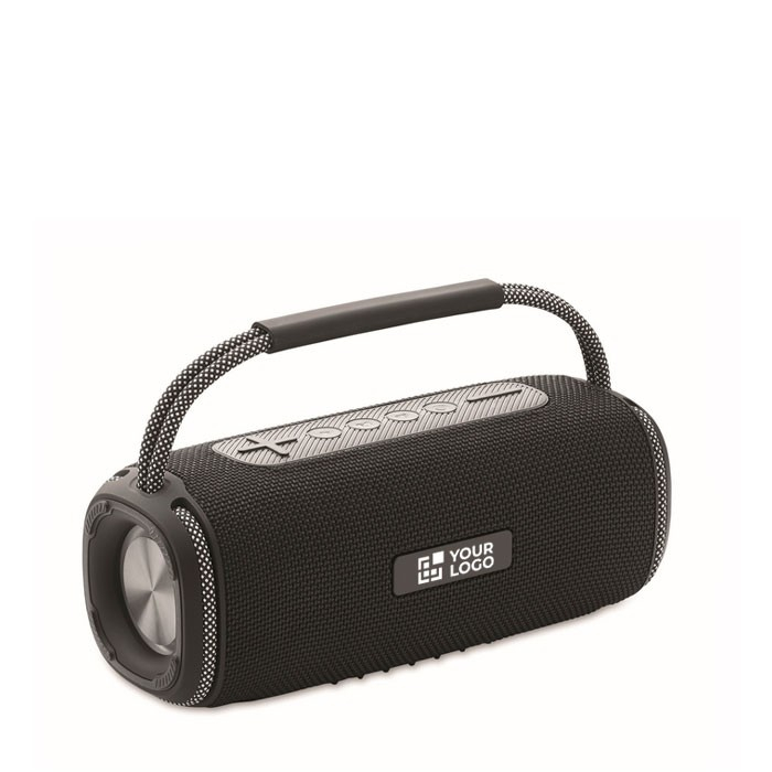 Haut-parleur portable sans fil avec connexions AUX, USB, TF vue avec zone d'impression
