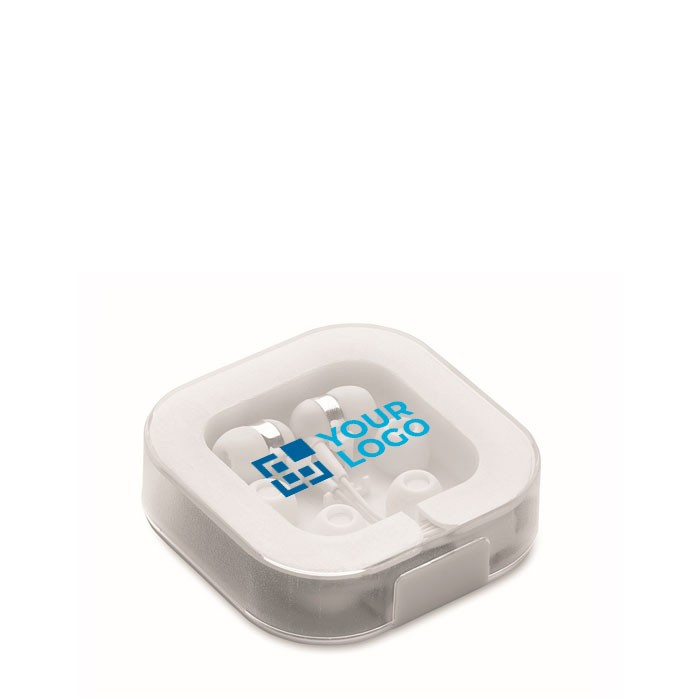 Écouteurs à réduction de bruit dans boîtier support mobile