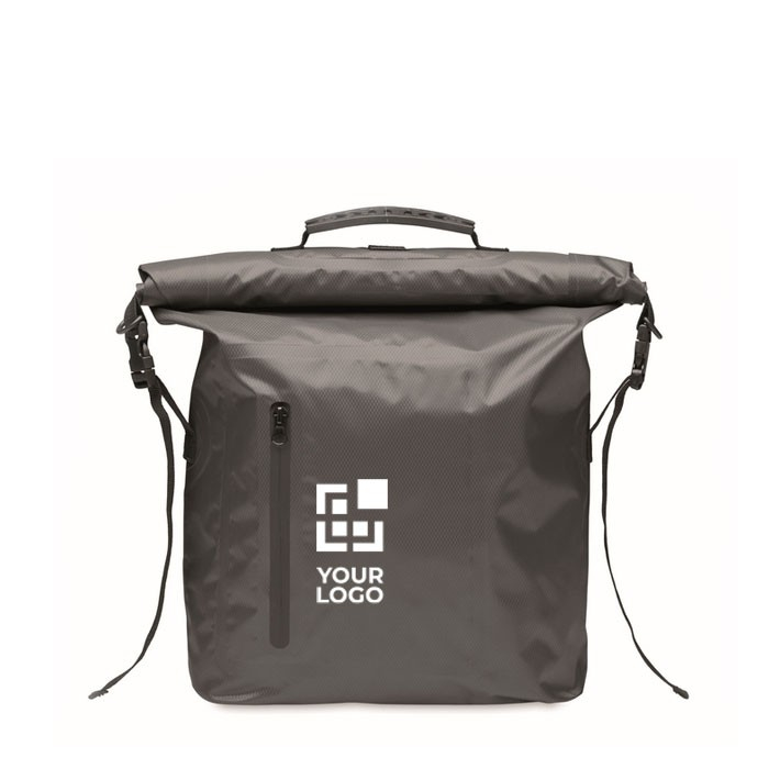 Sac à dos roll top étanche 30L en polyester avec zip frontal