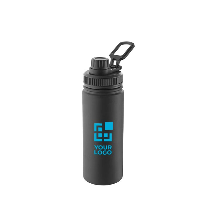 Bouteille en alu avec poignée et bouchon en plastique 570 ml