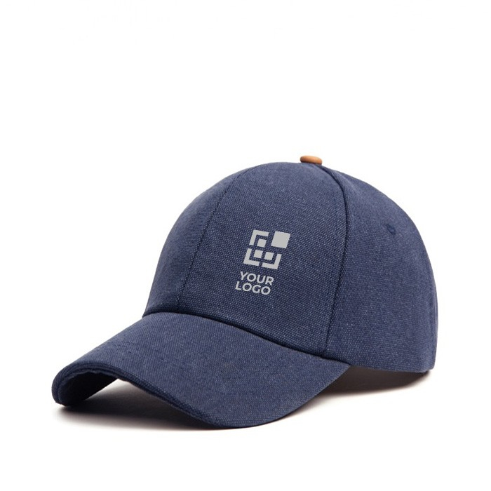 Casquette élégante en coton recyclé à détails en similicuir