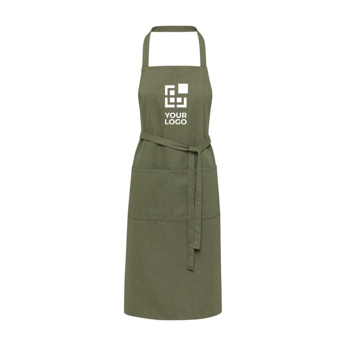 Tablier en denim de coton recyclé avec poches 320 g/m²