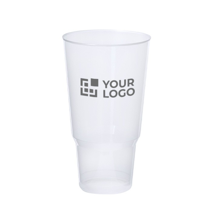 Gobelet réutilisable en plastique translucide 1,2L