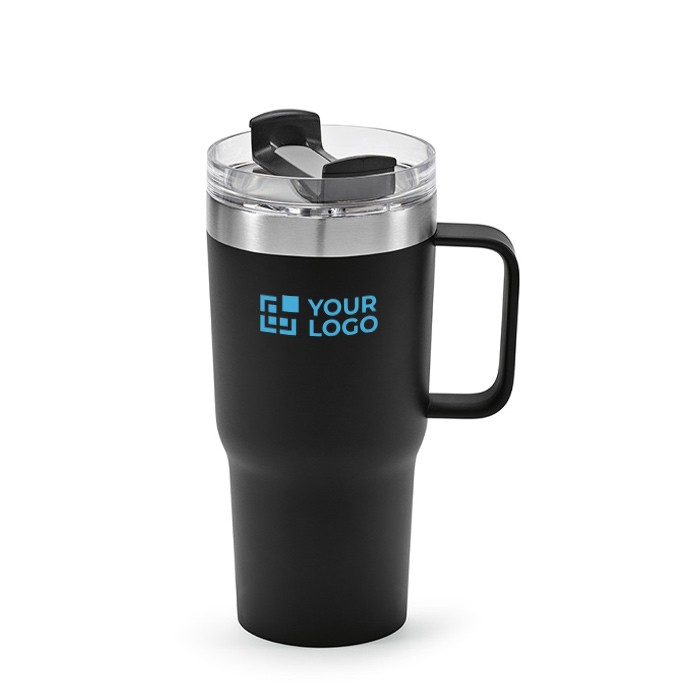 Mug isotherme en inox recyclé à clapet rotatif 490 ml