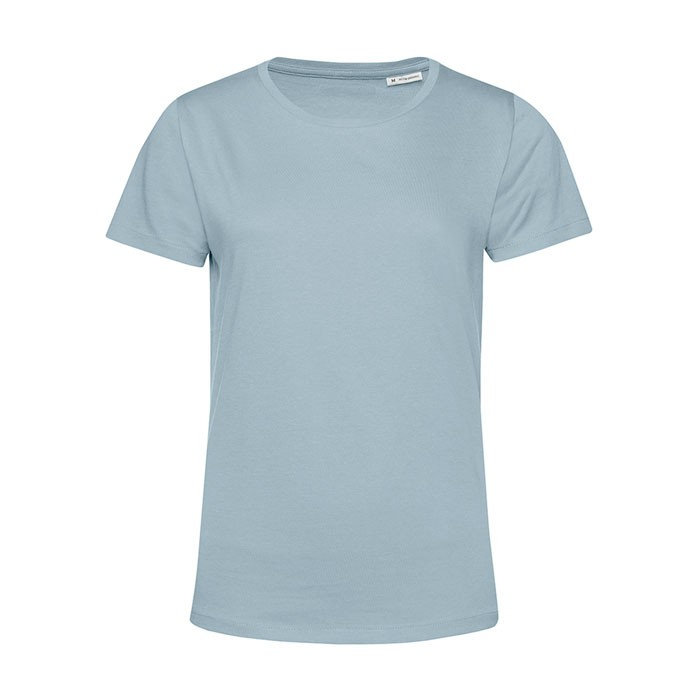 T-shirt pour femme en coton biologique à manches courtes 150 g/m² B&C couleur bleu gris