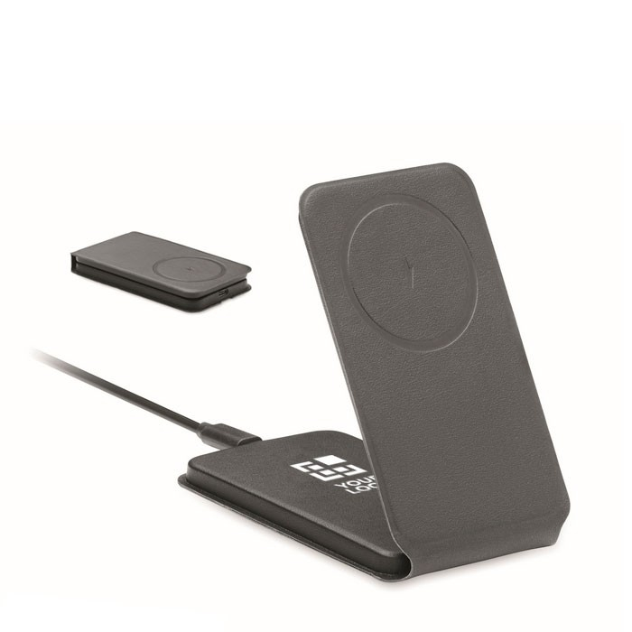 Chargeur sans fil pliable avec support pour téléphone portable 15W