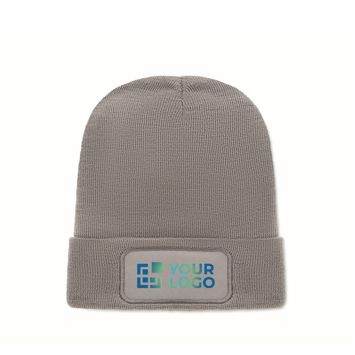 Bonnet unisexe en polyester RPET avec un patch à personnaliser