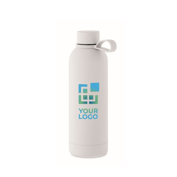 Gourde isotherme en acier inoxydable recyclé et caoutchouc, 500ml