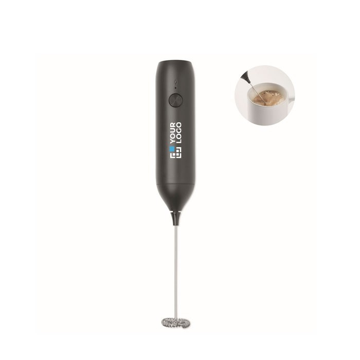 Mousseur à lait électrique avec finition mate, rechargeable par USB