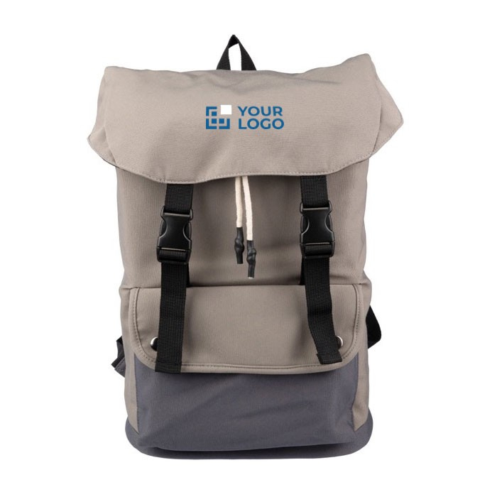 Sac à dos tricolore pour ordinateur 15" fermeture à boucle et cordon