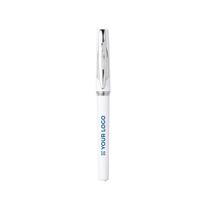 Stylo avec capuchon transparent et encre gel noire