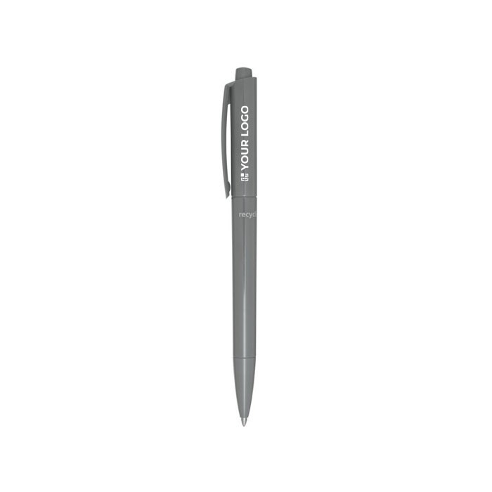 Stylo en plastique recyclé avec écriture longue encre bleue