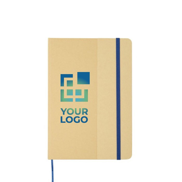Carnet à couverture en carton recyclé et élastique A5 feuilles lignées