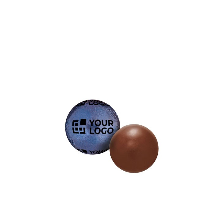 Chocolat au lait fourré aux noisettes et emballage métallisé 12g vue principale