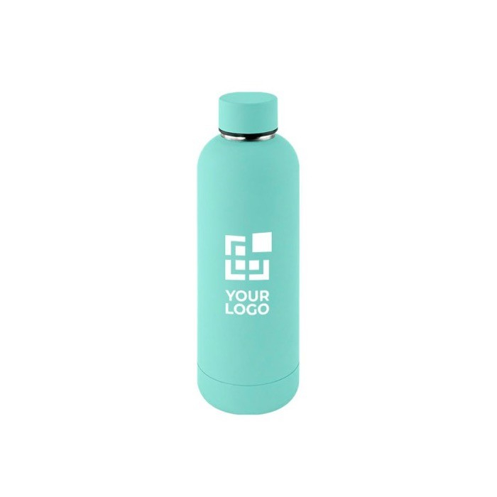 Gourde à double paroi en acier inox avec finition en caoutchouc 500ml