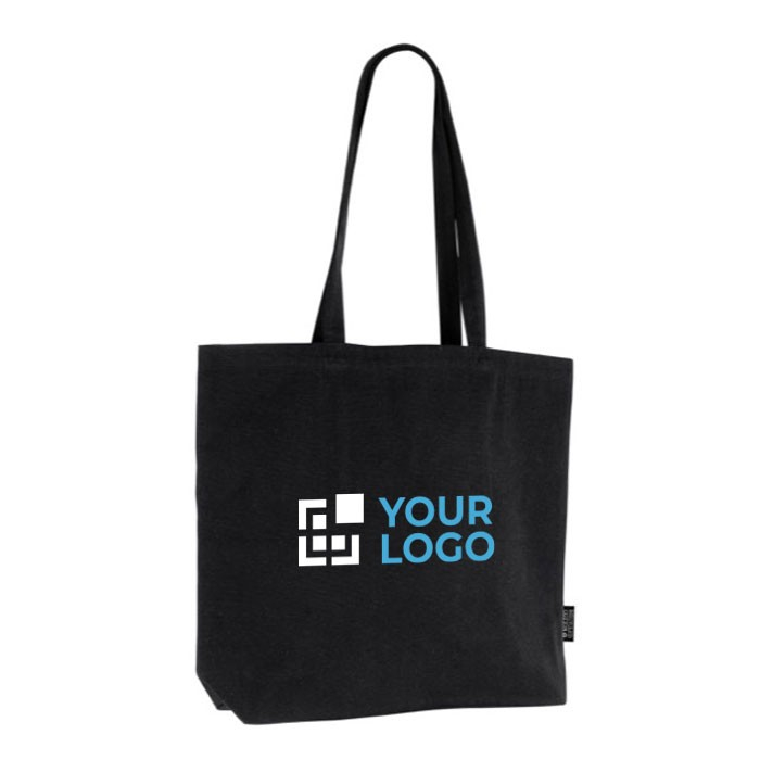 Sac en coton recyclé avec longues anses 180 g/m2