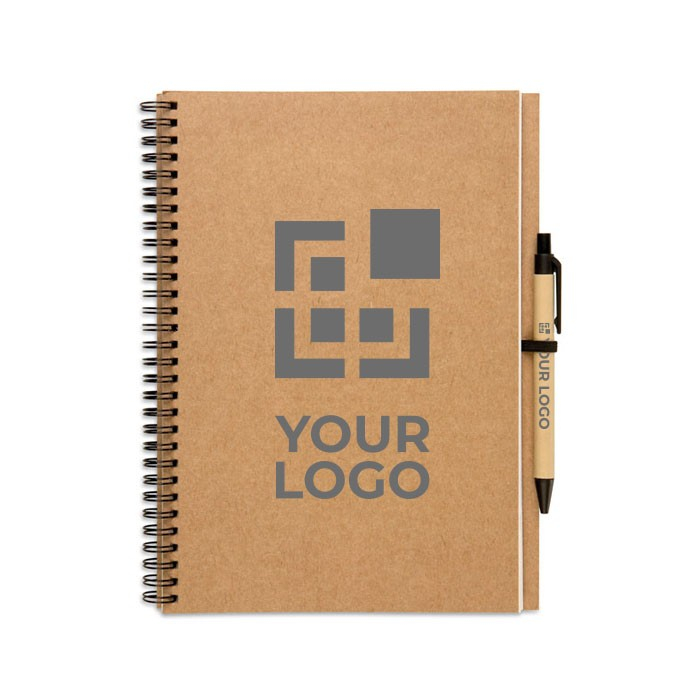 Carnet pour publicité en papier recyclé couleur noir