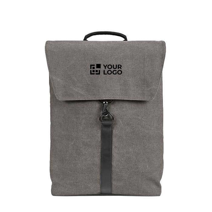 Sac à dos en coton recyclé avec détails en similicuir 25L