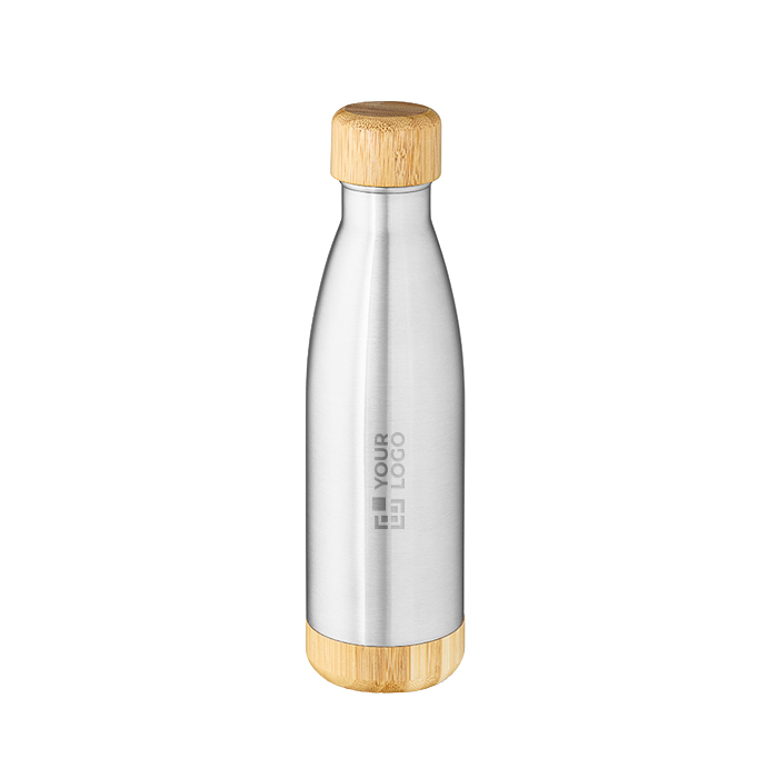Bouteille en acier inoxydable recyclé avec couvercle en bambou 750ml