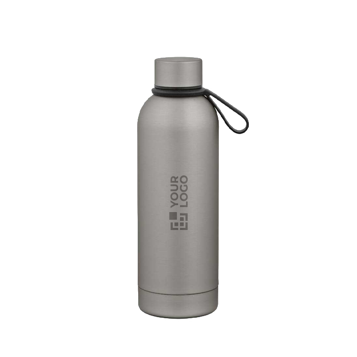 Bouteille isotherme en acier inoxydable recyclé avec poignée en silicone 490ml
