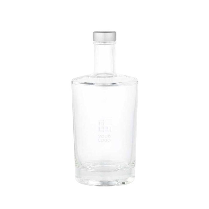 Bouteille cylindrique en verre avec bouchon argenté anti-fuite 540ml