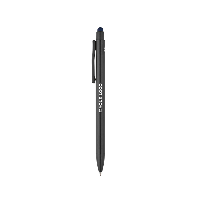 Stylo en aluminium recyclé avec embout tactile et encre bleue