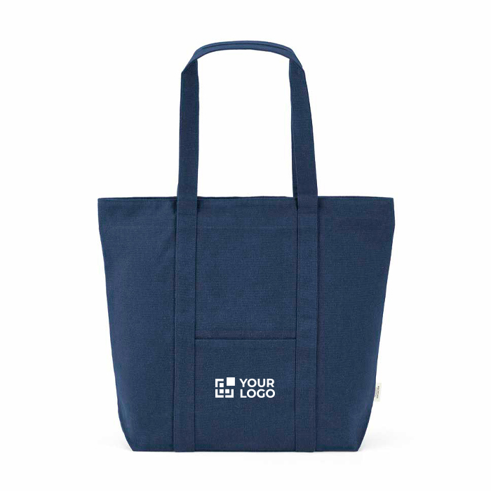 Sac de courses en coton recyclé avec fermeture éclair 360 g/m²