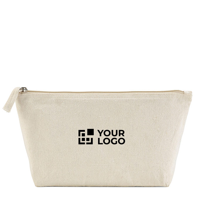 Trousse de toilette en coton recyclé avec grand compartiment 320 g/m²