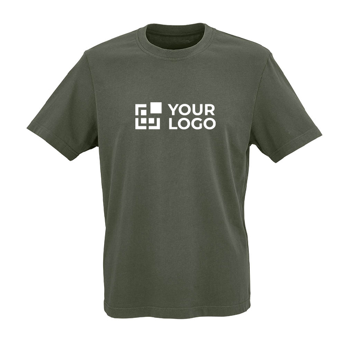 T-shirt unisexe en coton biologique avec col côtelé 140 g/m2
