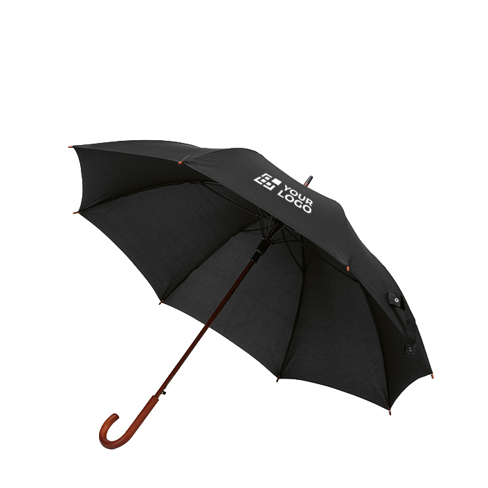 Parapluie élégant en bois à ouverture automatique, résistant au vent, ø122