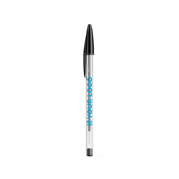Stylo à bille transparent en plastique à encre noire BIC® Cristal®