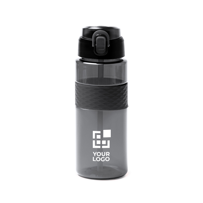 Bidon de sport en plastique recyclé avec doseur type paille 700 ml