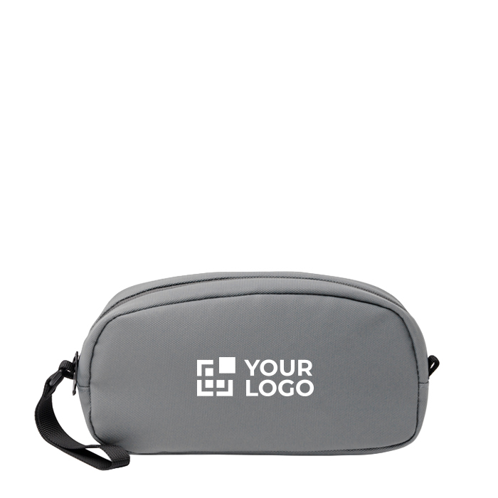 Trousse de toilette en similicuir à double compartiment avec zip