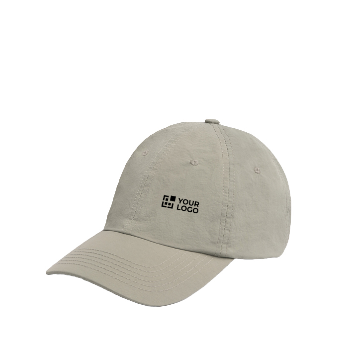 Casquette en nylon à 6 panneaux, œillets et bande anti-transpiration