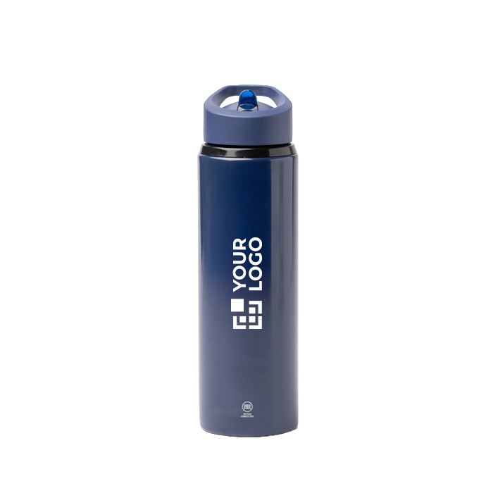 Gourde anti-fuite en inox recyclé avec anse et paille 700 ml