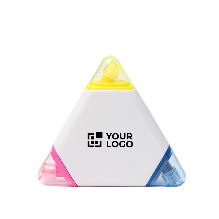 Surligneur 3 en 1 triangulaire en plastique avec 3 coloris différents
