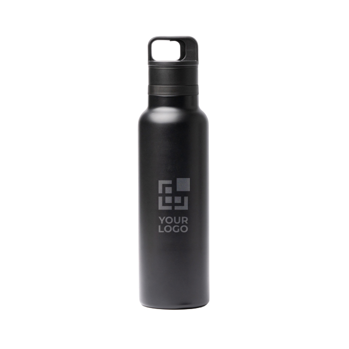 Bouteille isotherme en inox recyclé avec bouchon à bouton 750 ml