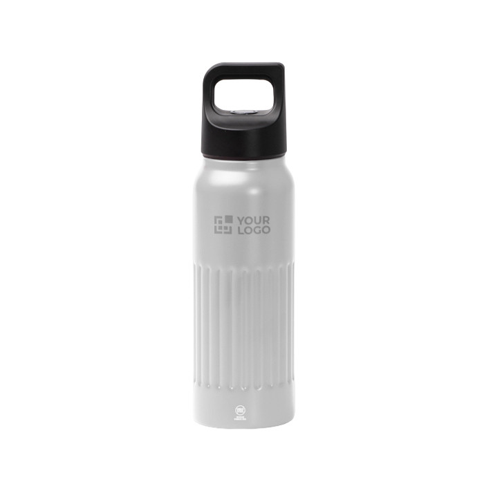 Bouteille en inox recyclé avec bouchon à ouverture par pression 500 ml