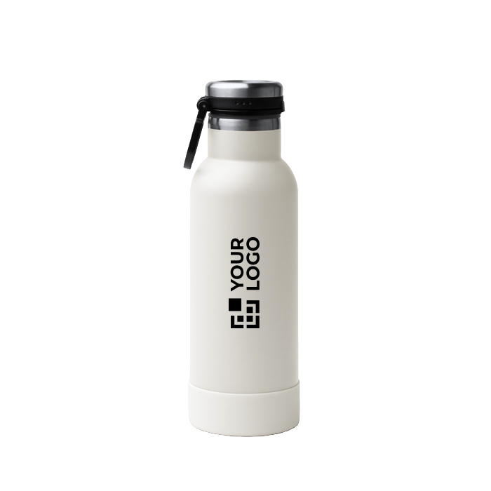 Bouteille en acier inoxydable recyclé avec bouton d’ouverture 480ml