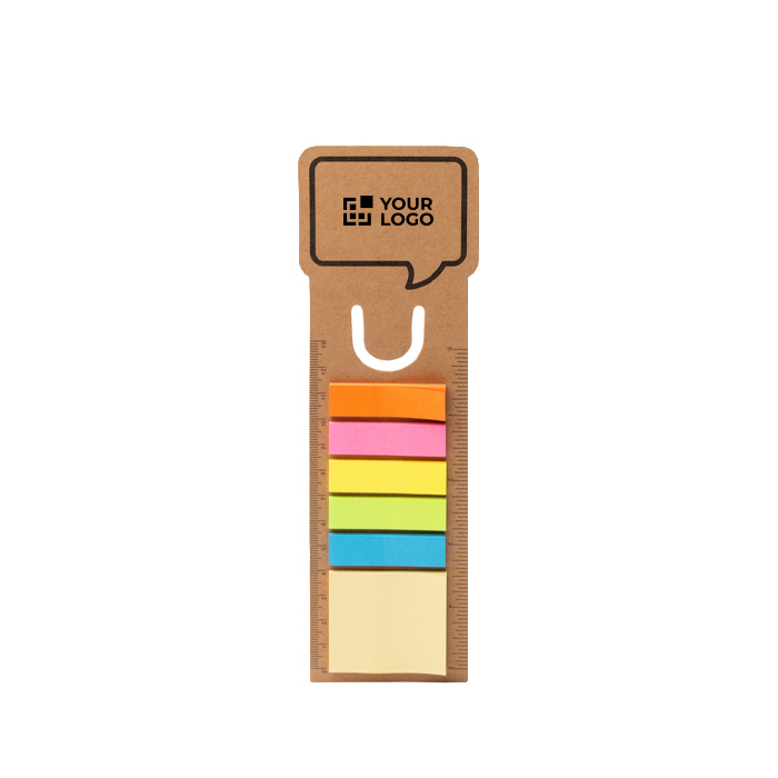 Marque-page multifonction en carton recyclé avec notes adhésives