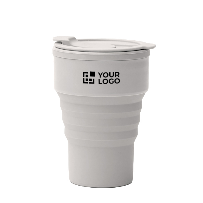Gobelet pliable en silicone finition mate avec anneau amovible 400ml