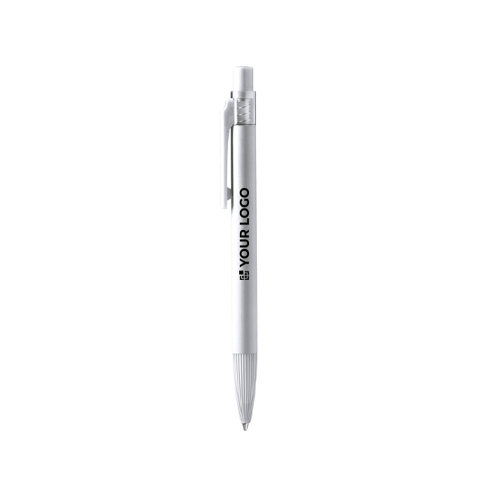 Stylo à bille en aluminium avec détails translucides et encre bleue