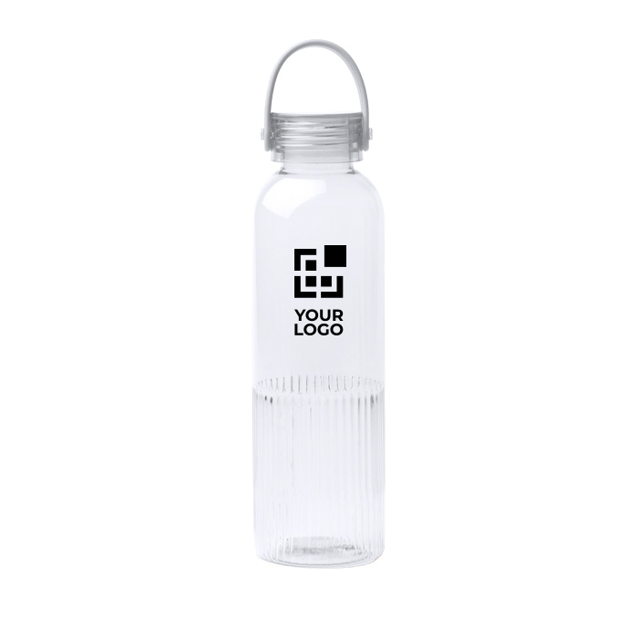 Gourde en plastique recyclé anti-goutte avec design biseauté 550ml