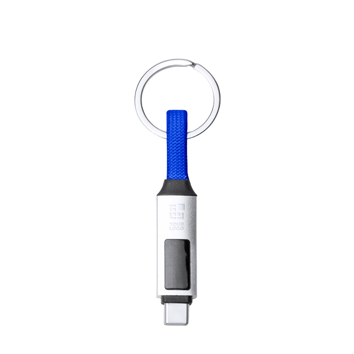 Porte-clés avec câble de charge, connexion type C et écran