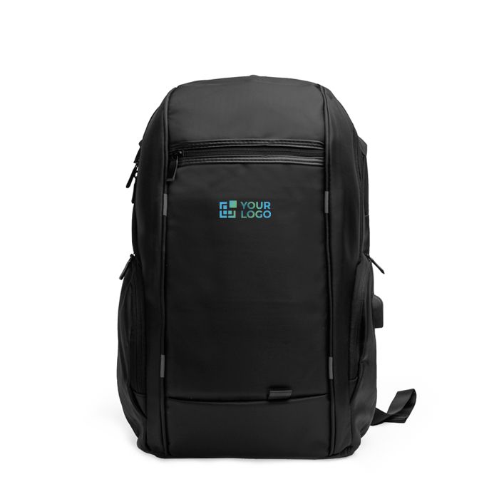 Sac à dos en nylon avec port USB, bretelles et dos rembourrés 17’’