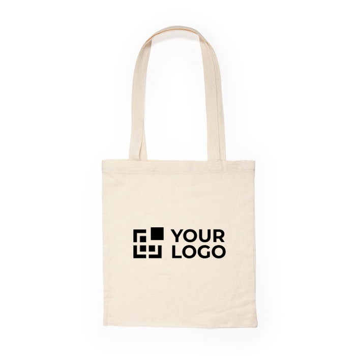 Tote bag en coton naturel avec poignées longues 180 g/m²